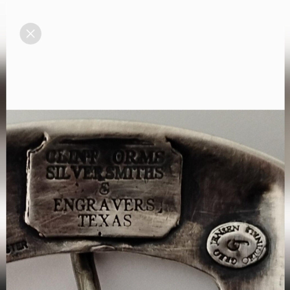 ❤️Rare CLINT ORMS GREG JENSEN STERLING BUCKLE  & LUCCHESE Teju Lizard Belt 31-35 - Picture 3 of 11
